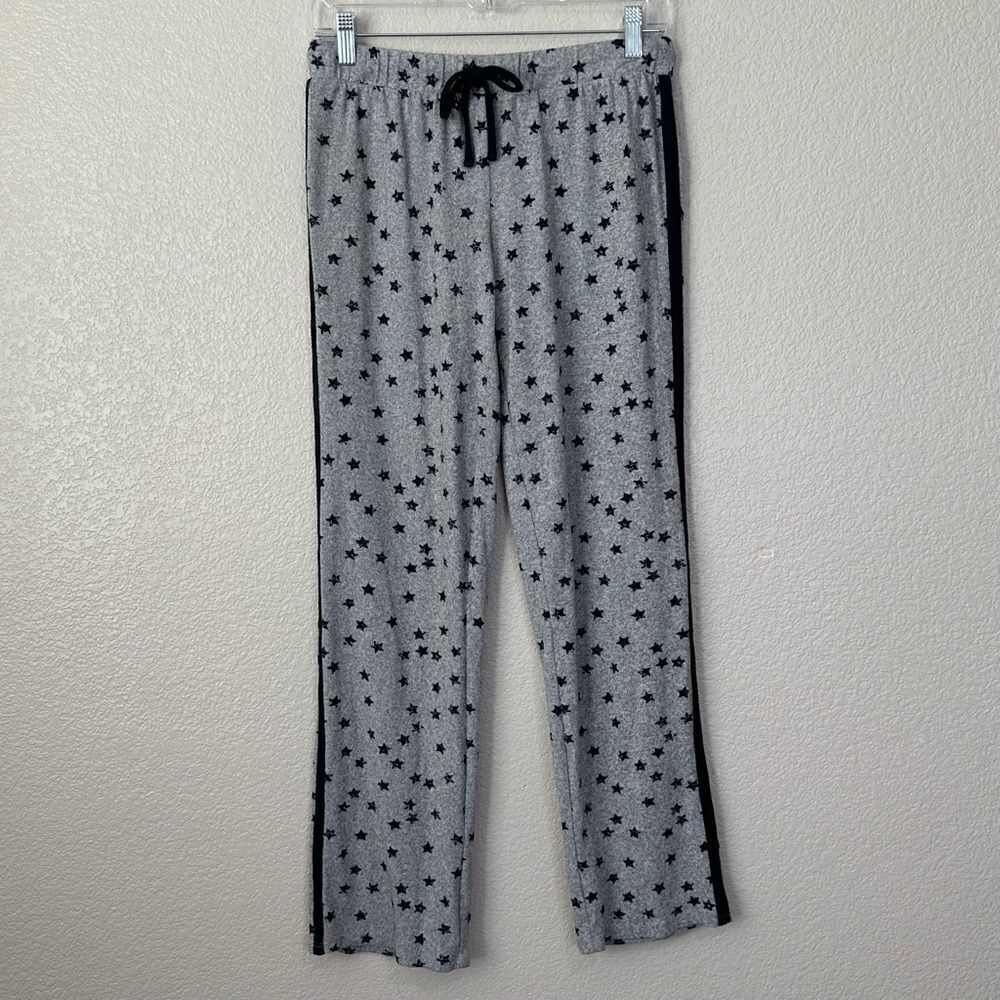 Lucky Brand Gray Star Print Knit Cozy Lounge Pajama